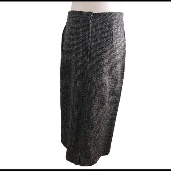 Vintage Wool Woven Pencil Skirt Sz 8 - Picture 2 of 7